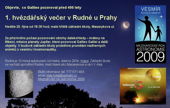 1. hvězdářský večer v Rudné