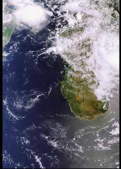 Snímek z družice Envisat